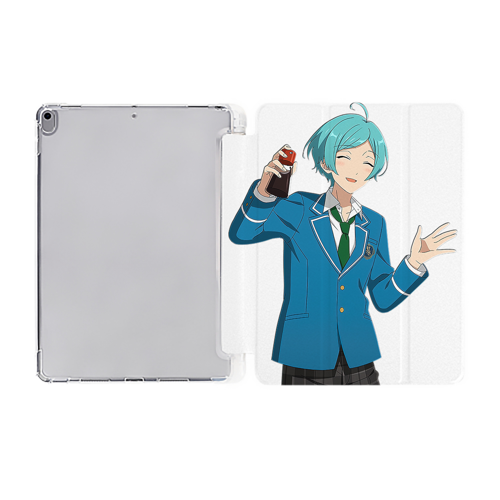 （画像用） あんさんぶるスターズ! Ensemble Stars IPad ケース ペン収納付き 三つ折りスタンド PUレザー×シリコン 対応機種9.5/10.5/10.9インチ